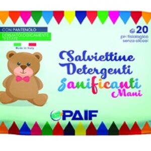 PAIF SALVIETTINE DETERGENTI IGIENIZZANTI MANI 20PZ