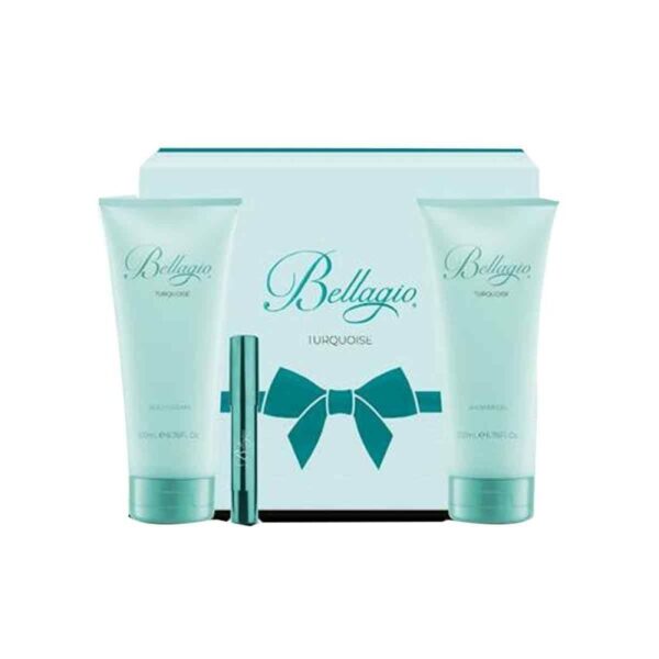 BELLAGIO TURQUOISE COFFRET S/G 200ML+B/L 200ML+PENNA PROFUMO 32ML 2024