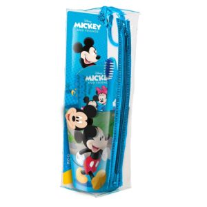 DISNEY MICKEY POCHETTE SPAZZOLINO 2D + DENTIFRICIO 75ML + BICCHIERE