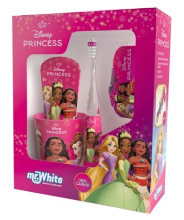 DISNEY PRINCESS COFFRET SPAZZOL LUMINOSO+DENTIFR 75ML+BICCH+6 FERMAGLI