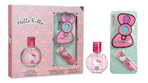 HELLO KITTY COFFRET EDT 30ML + LIP GLOSS + PALETTE OMBRETTI