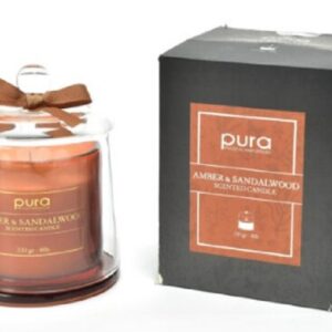 MERCURY PURA CANDELA PROFUMATA AMBER&SANDALWOOD 230GR IN CAMPANA VETRO