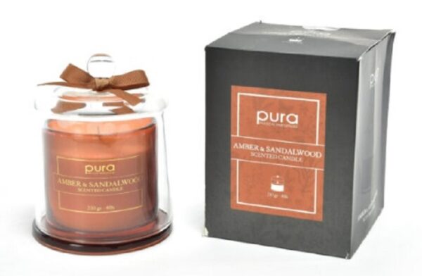 MERCURY PURA CANDELA PROFUMATA AMBER&SANDALWOOD 230GR IN CAMPANA VETRO