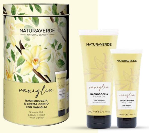 NATURAVERDE COFFRET SENSORIALE VANIGLIA S/G 200 ML + C/C 100 ML