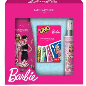 NATURAVERDE BARBIE COFFRET S/G 300ML+ACQUA 100ML+CARTE UNO