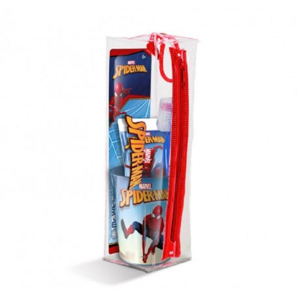 SPIDERMAN POCHETTE SPAZZOLINO 2D + DENTIFRICIO 75ML + BICCHIERE