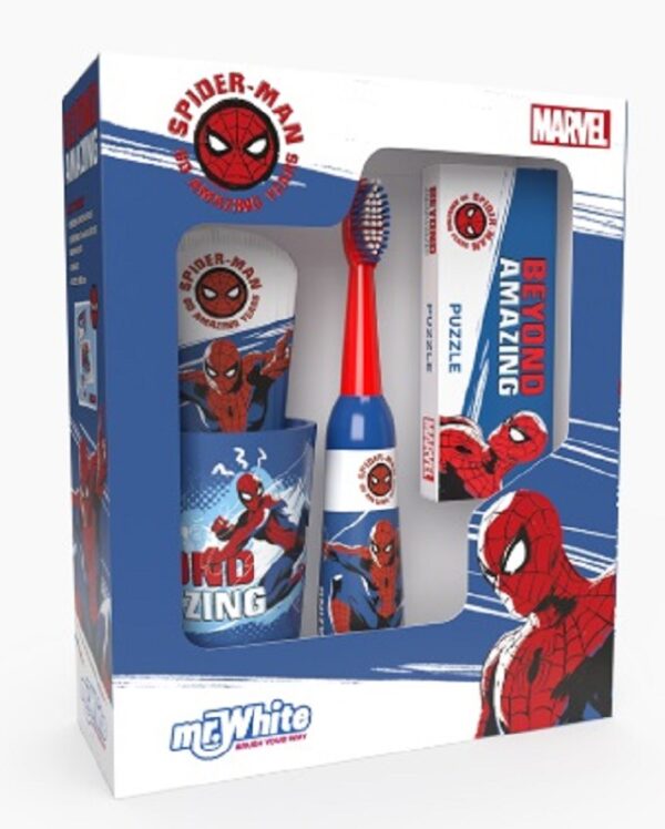 SPIDERMAN COFFRET SPAZZ ELETTRICO+DENTIFRICIO 75ML+BICCHIERE+PUZZLE