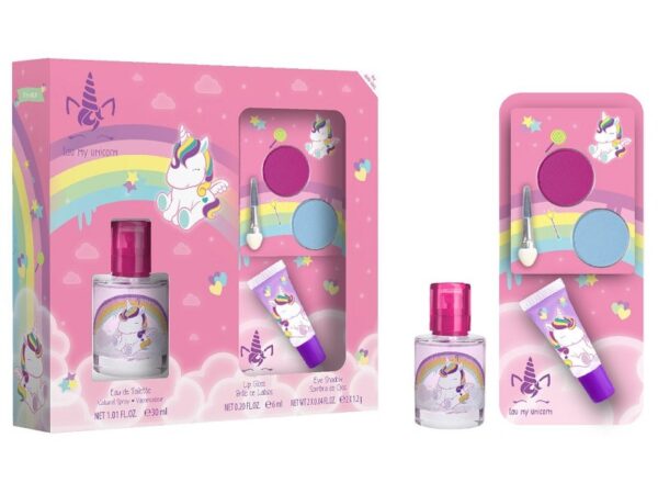 EAU MY UNICORN COFFRET EDT 30ML + LIP GLOSS + PALETTE OMBRETTI