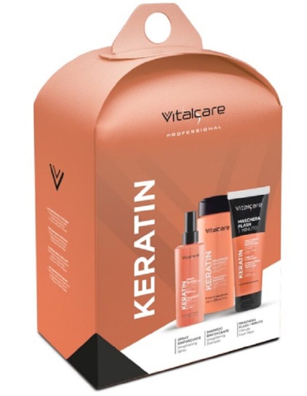 VITALCARE KERATIN COFFRET SHAMPOO 250ML+SPRAY 125ML+MASCHERA 190ML