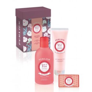 PERLIER PETALI DI ROSA COFFRET S/G 500 ML+ B/L 250 ML+ SAPONE 125G