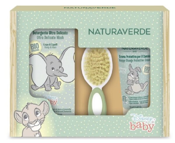 NATURAVERDE BABY COFFRET DETERG ULTRA DELICATO+CREMA CAMBIO+SPAZZOLA