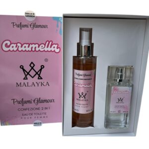 PROFUMI GLAMOUR MALAYKA CARAMELLA COFFRET EDT 50 ML + A/P 150 ML