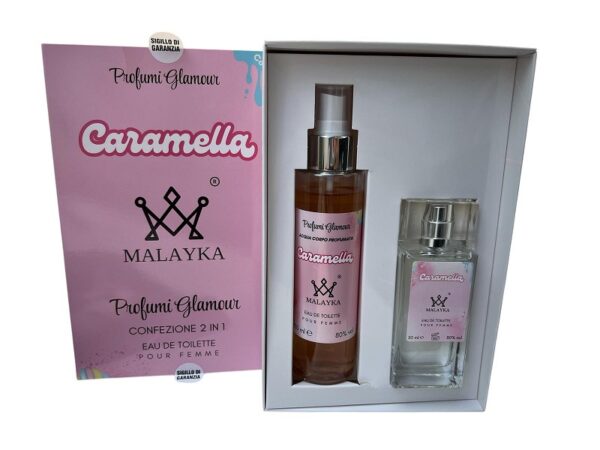 PROFUMI GLAMOUR MALAYKA CARAMELLA COFFRET EDT 50 ML + A/P 150 ML