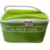 EMANUELA BIFFOLI BEAUTYCASE GRANDE ECOPELLE VERDE STAMPA GLAM&COOL