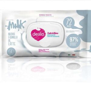 DEALO SALVIETTINE IGIENIZZANTI BABY 72PZ LATTE BIANCO