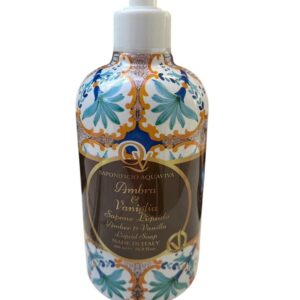 SAPONIFICIO AQUAVIVA SAPONE MANI AMBRA E VANIGLIA 500ML