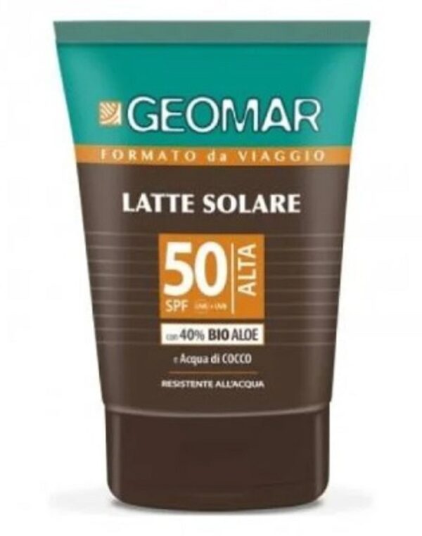 GEOMAR LATTE SOLARE SPF 50 CON BIO ALOE E ACQUA DI COCCO 100 ML