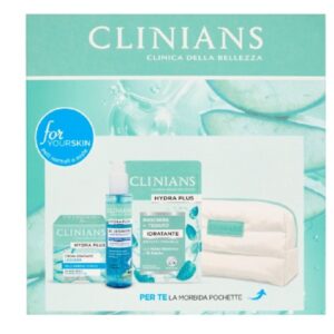 CLINIANS HYDRA PLUS COFFR CREMA IDRATANTE+GEL DETER+MASCHERA+POCHETTE