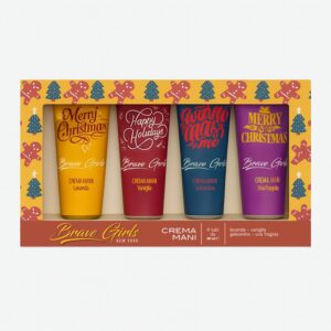 BRAVE GIRLS COFFRET CREMA MANI 4 X 80 ML LAVAND+VANIGL+UVA-FRAG+GELSOM