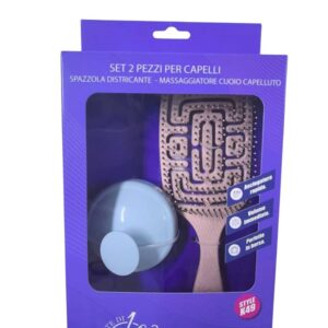 LE FATE DI JO COFFRET 2PZ SPAZZOLA DISTRICANTE+MASSAGG CUOIO CAPEL K49