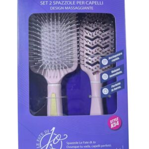 LE FATE DI JO COFFRET 2PZ SPAZZOLE RETTANGOLARI DESIGN MASSAGGIANT K54