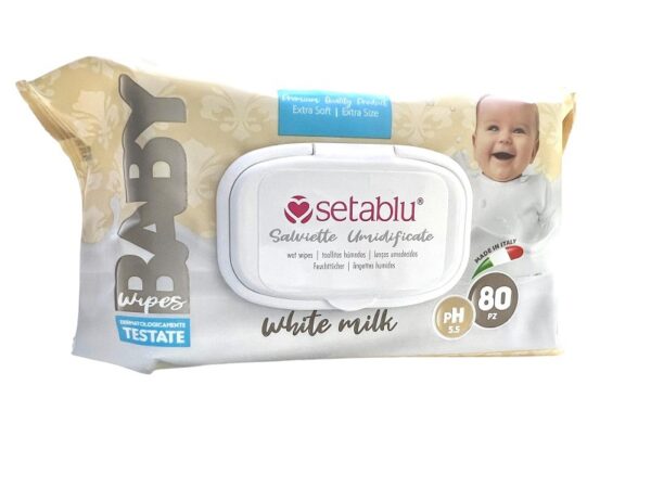 SETABLU SALVIETTE BABY WHITE MILK 80 PZ